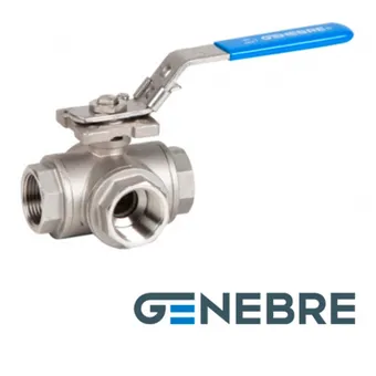 Стальные нержавеющие трехходовые краны Genebre