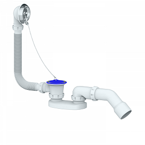 Сифон для ванн и глубокого поддона с переливом и отводом в канализацию UNICORN S11