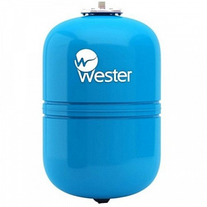 Расширительный мембранный бак (гидроаккумулятор) для водоснабжения вертикальный Wester WAV Premium с нержавеющим контрфланцем