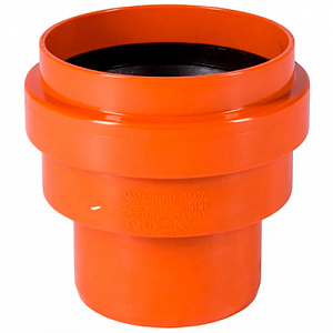 Переход ПВХ на гладкий конец керамической трубы для наружной канализации оранжевый Ostendorf KG (PVC) KGUS