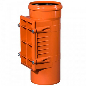 Ревизия ПВХ с прямоугольным люком для наружной канализации оранжевая Ostendorf KG (PVC) KGRE