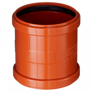 Муфта ПВХ надвижная для наружной канализации оранжевая Ostendorf KG (PVC) KGU