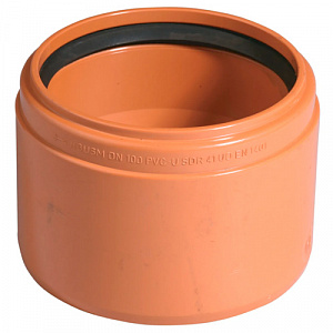 Переход ПВХ на раструб керамической трубы для наружной канализации оранжевый Ostendorf KG (PVC) KGUSM