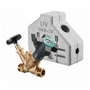 Балансировочный клапан Aquastrom C с термометром и изоляцией Oventrop